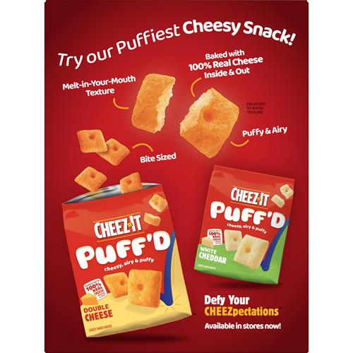 Cheez-It Duoz Baked Snack Crackers, Lunch Snacks, Sharp Cheddar And Parmesan, 12.4Oz Box (1 Box)
