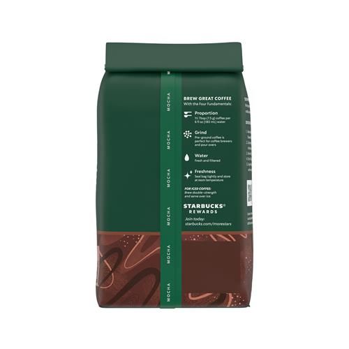 Starbucks Ground Coffee, Mocha Flavored Coffee, Naturally Flavored, 100% Arabica, 1 Bag (11 Oz)