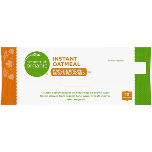 Simple Truth Organic Maple & Brown Sugar Instant Oatmeal 14.1 oz
