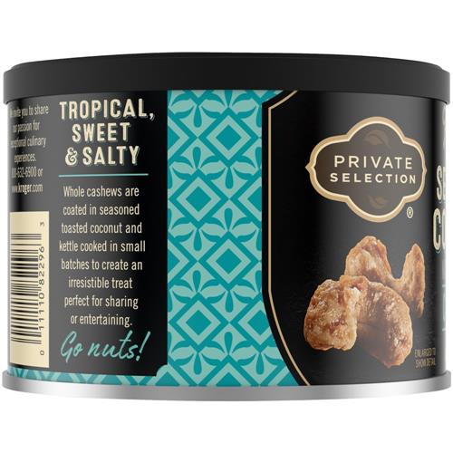 Private Selection Kettle Cooked Sea Salted Coconut Cashews 8 oz