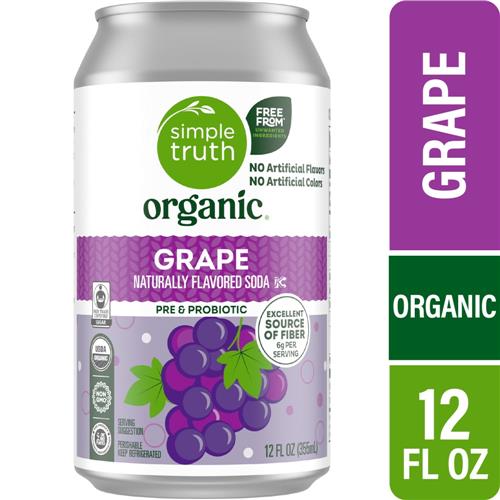 Simple Truth Organic Grape Soda Can 12 fl oz