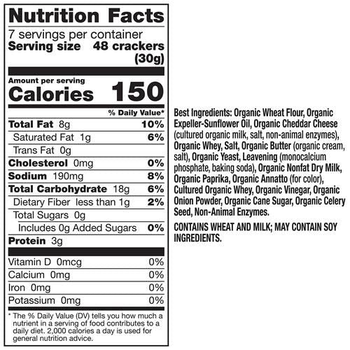 Annies Organic Cheddar Bunnies Snack Crackers, Extra Cheddar, Baked With Real Cheese, 7.5 Oz