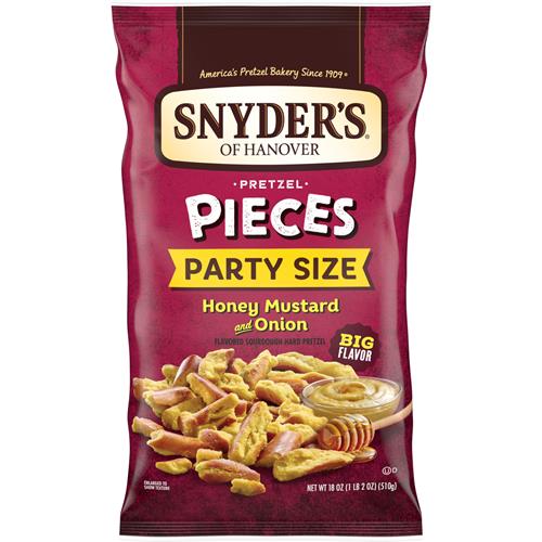 Snyders Of Hanover Pretzel Pieces, Honey Mustard And Onion, Party Size 18 Oz