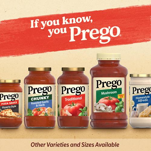 Prego Italian Tomato Sauce With Basil & Garlic, 24 Oz Jar