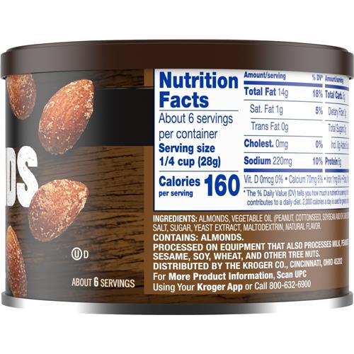 Kroger Smoke Almonds 6 oz