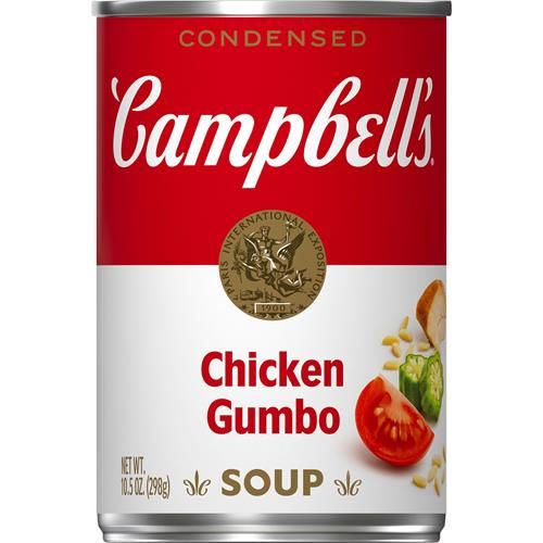 Campbells Condensed Chicken Gumbo Soup, 10.5 Oz Can