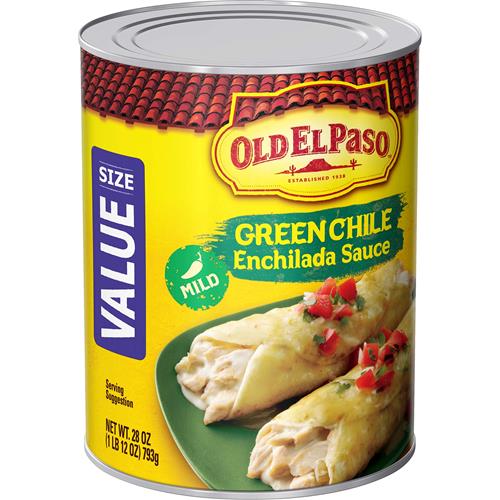 Old El Paso Mild Green Chile Enchilada Sauce, Value Size, 28 Oz.