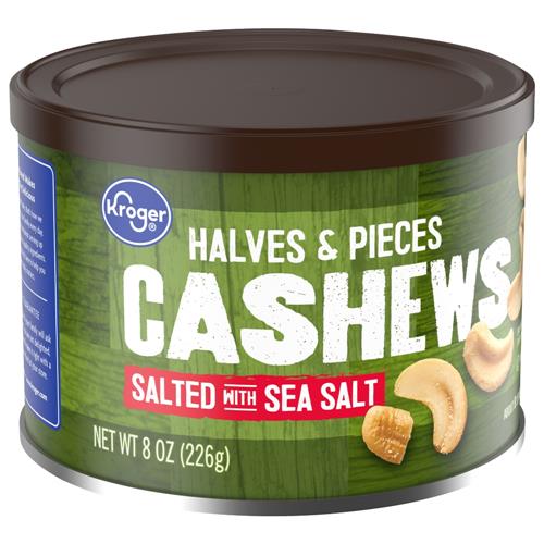 Kroger Halves & Pieces Salted Cashews 8 oz