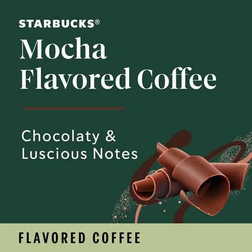 Starbucks Ground Coffee, Mocha Flavored Coffee, Naturally Flavored, 100% Arabica, 1 Bag (11 Oz)