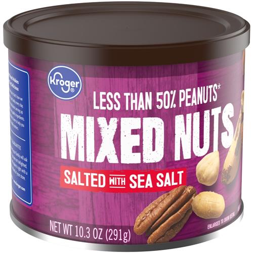 Kroger Salted with Sea Salt Mixed Nuts 10.3 oz