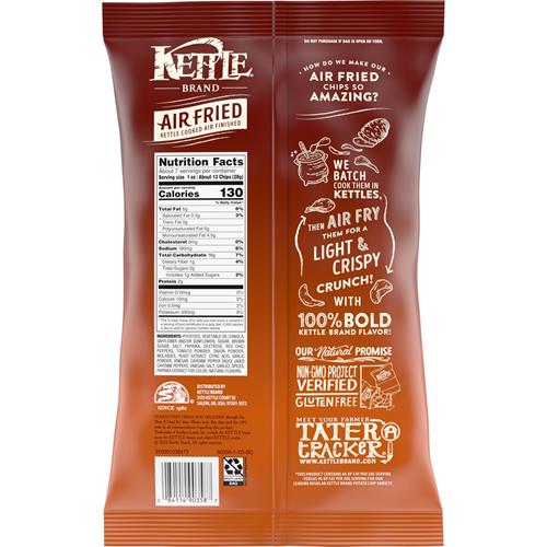 Kettle Brand Air Fried Texas Bbq Chips, 6.5 Oz Bag