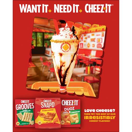 Cheez-It Cheese Crackers, Baked Snack Crackers, Lunch Snacks, Original, 7Oz Box (1 Box)