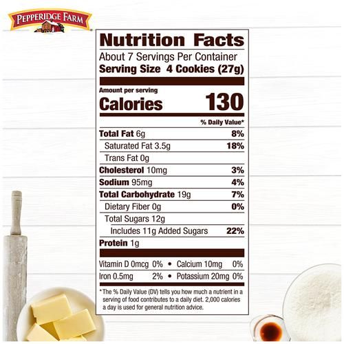 Pepperidge Farm Bordeaux Caramelized Crisp Cookies, 6.75 Oz Bag