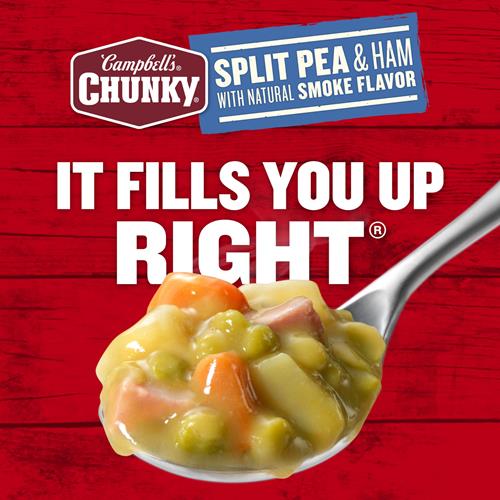 Campbell’S Chunky Soup, Split Pea Soup With Ham, 19 Oz Can