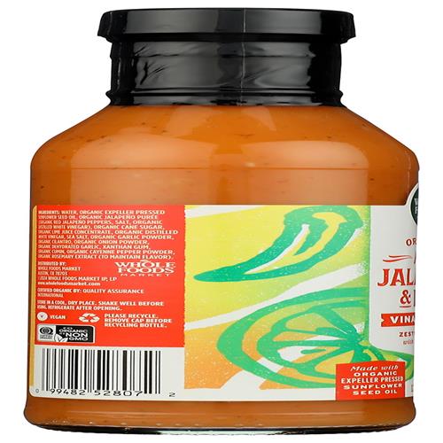 Whole Foods Market Organic Jalapeno And Lime Vinaigrette, 12 Fz