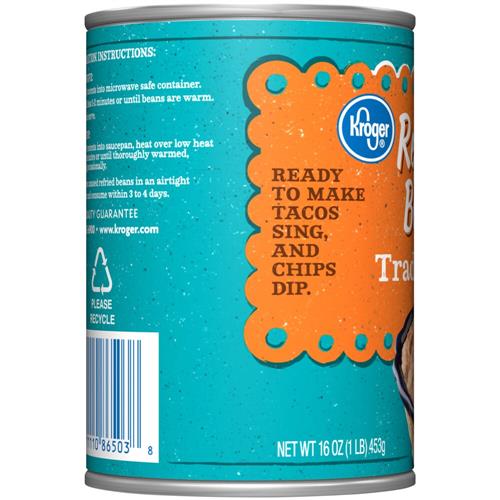 Kroger Traditional Refried Beans 16 oz
