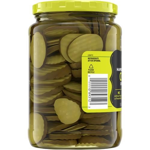 Kroger Hamburger Dill Oval Cut Pickle Chips 24 fl oz