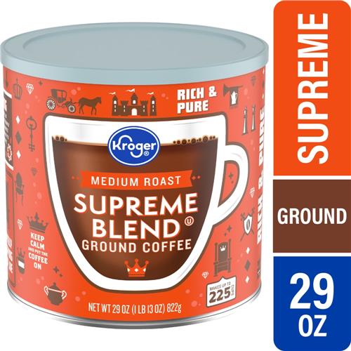 Kroger Supreme Blend Medium Roast Ground Coffee 29 oz