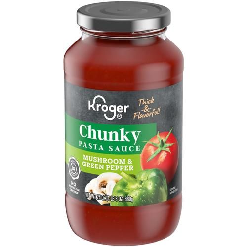 Kroger Mushroom & Green Pepper Chunky Pasta Sauce 24 oz
