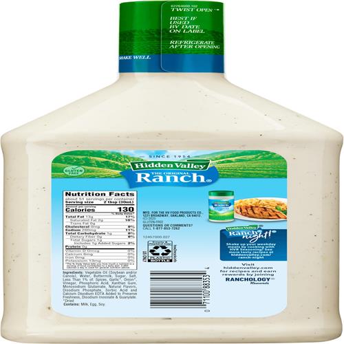 Hidden Valley Original Ranch Salad Dressing And Topping, 52 Ounce Bottle (Package May Vary)