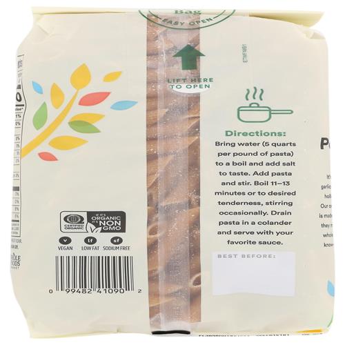 Whole Foods Market Organic Whole Wheat Penne Rigate, 16 Oz