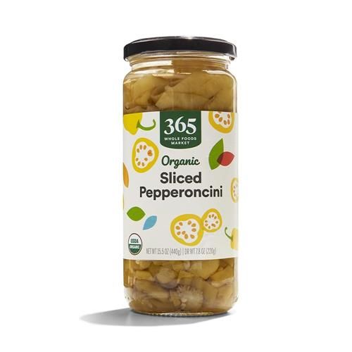 Whole Foods Market Organic Golden Pepperoncini, Sliced, 15.5 Ounce