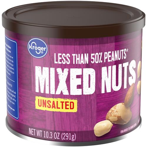 Kroger Unsalted Mixed Nuts 10.3 oz